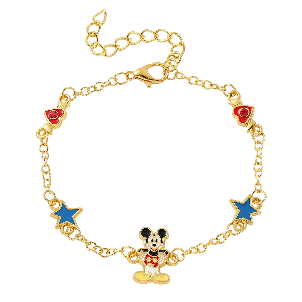 Mickey and Minne Bracelet for Women, Disney Versatile Bracelet, Luxury Fashion Jewelry, Hollow Bangle