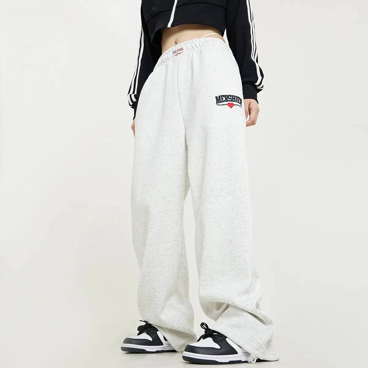 

Streetwear Dance Loose Fashion Pants Joggers Women Straight Casual Vintage Trousers Goth Aesthetic Elastic High Waist Sweatpants