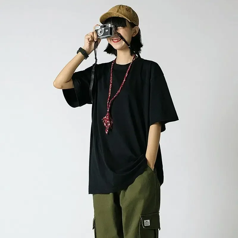 

2025 Summer New Women's T-shirt Loose Commuting Casual Round Neck Simple Top