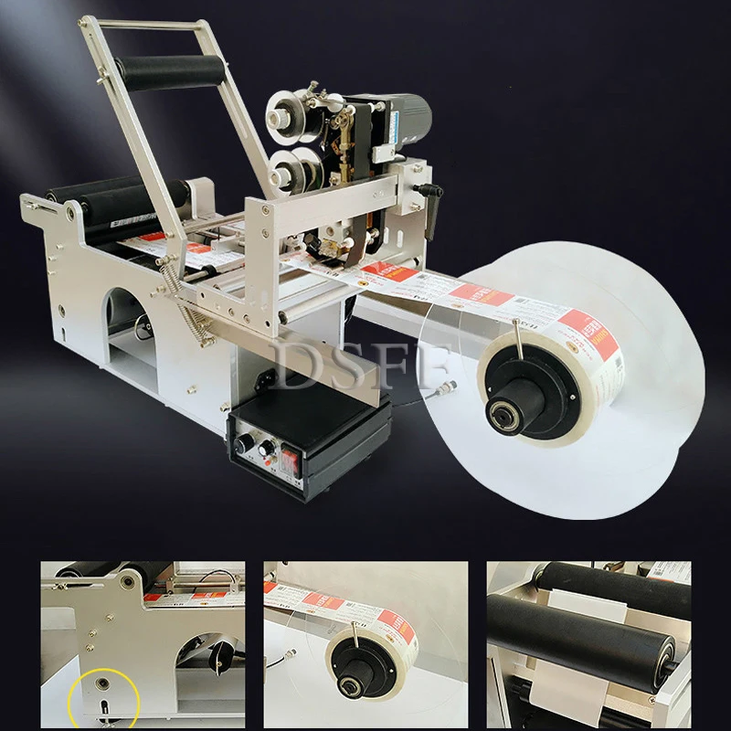 

Quick Wine Bottle Labeling Machine Beer Bottle Cylinder Date Encoding Label Printing Machine