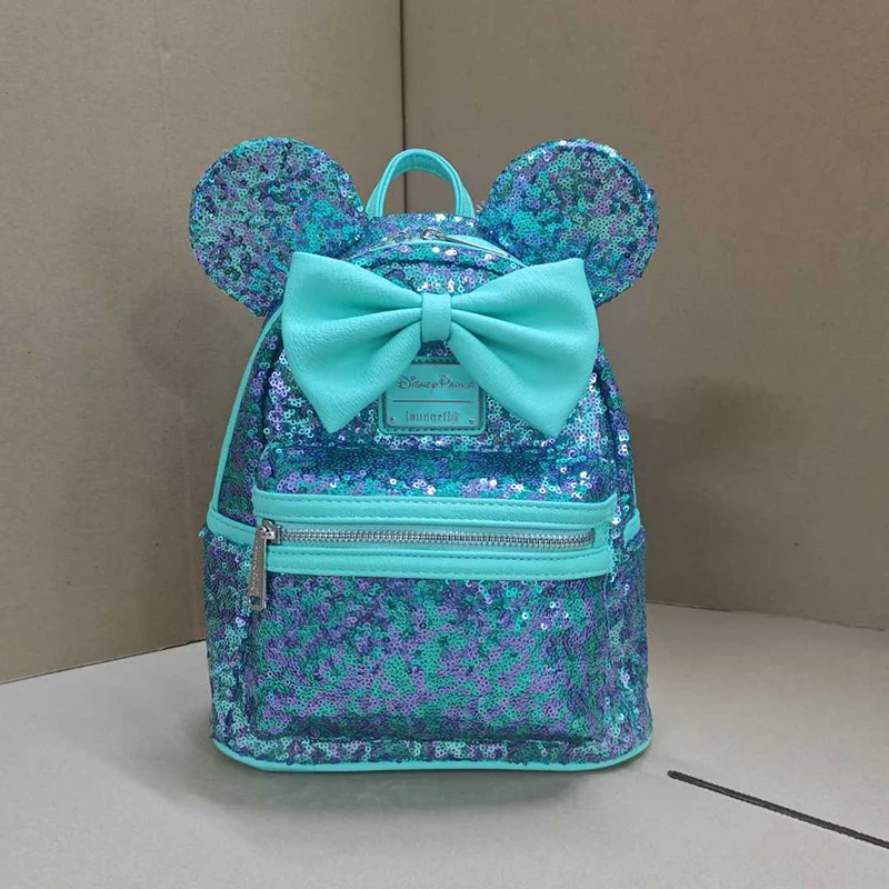 

100%Original Disney Minnie Mickey Mini Backpack Elementary School Backpack Girl Shoulder Bag Outdoor Leisure Bag Girl Xmas Gift