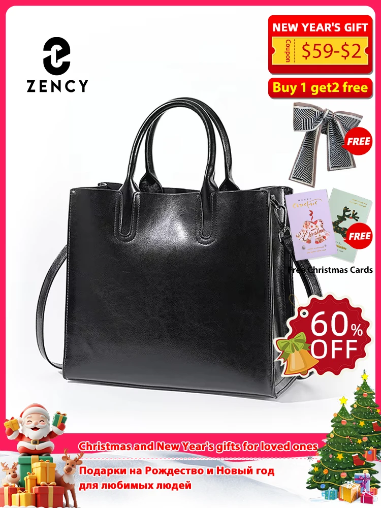 

Women's Shoulder Bag Large Capacity Leather Shopper Handbag New Oil Wax Retro Satchels Crossbody For Office Ladies Commute Zency