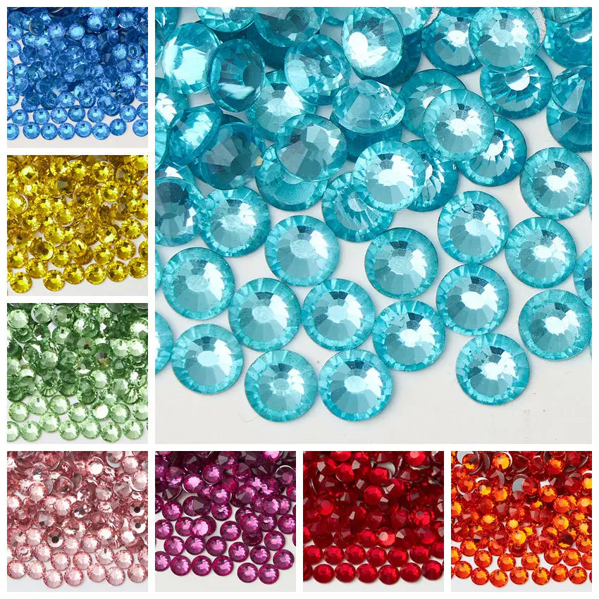

Flat bottom nail art diamond glass crystal round ordinary color mobile phone accessories sticker diamond DIY water diamond