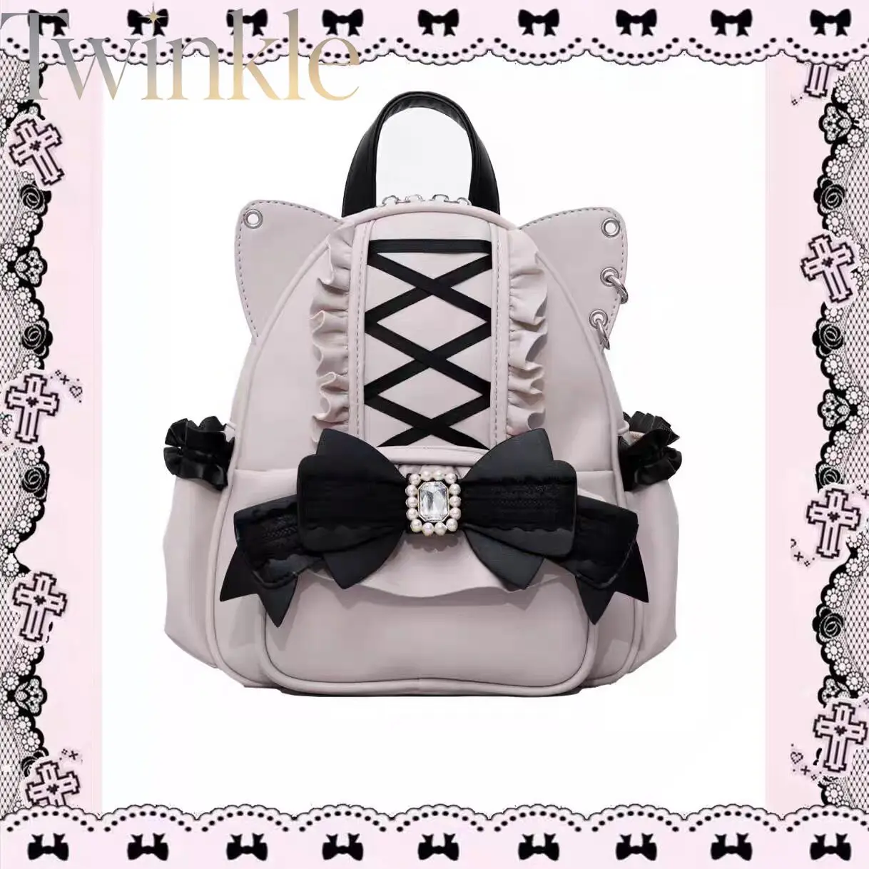 Japanese Cute Lolita Cat Ear Backpack Sweet Shoulder Bag Kawaii Travel Daypack