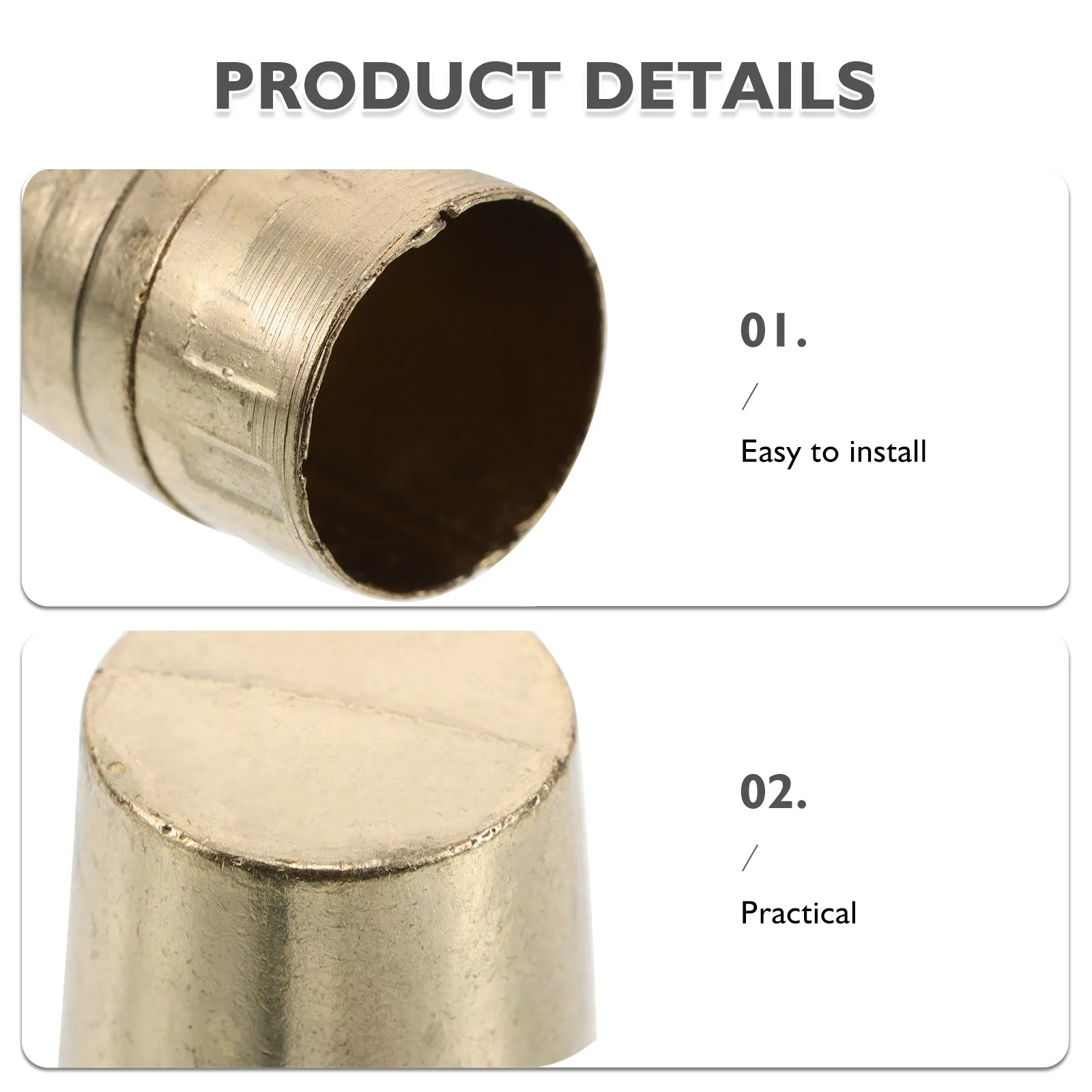2pcs Umbrella Metal Tip Caps – Durable Replacement End Covers for Rain Parasols & Walking Sticks