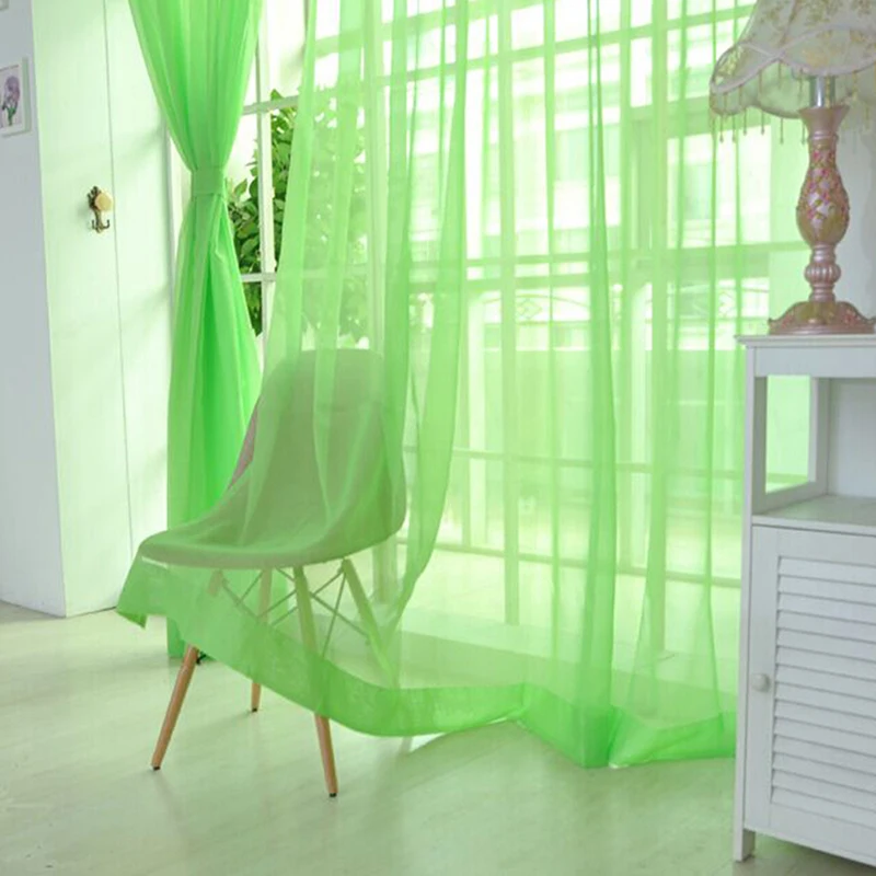 Transparente Fenstergaze Einfarbige Hochzeitsgaze Haushaltsprodukte Luxuriöser Stil Einfach zu Installierende Vorhänge Zubehör – Detail 34