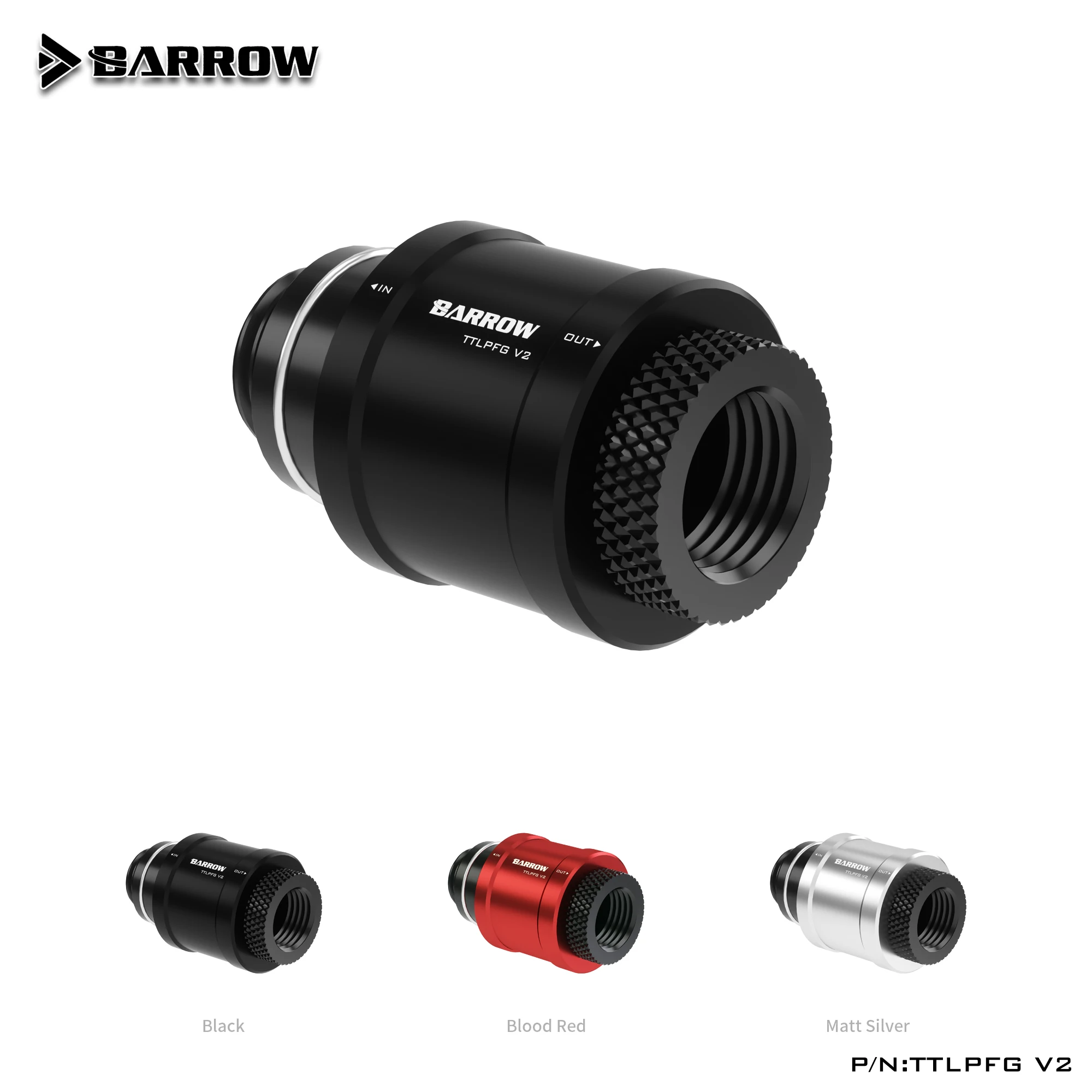 Barrow Water Cooling Male-Female Flat Push Type Stop Valve TTLPFG V2