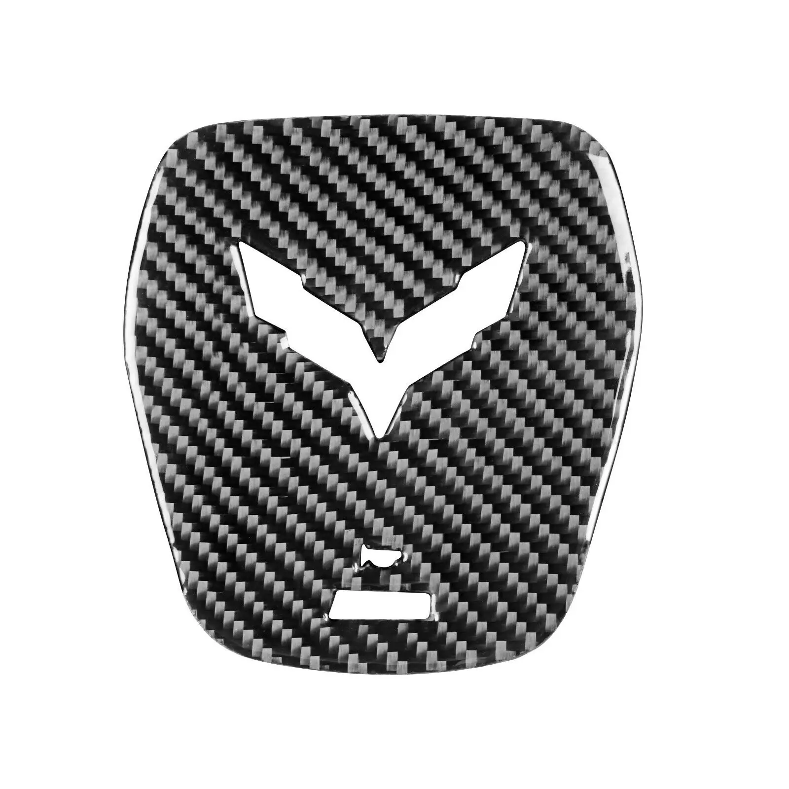 

Carbon Fiber Steering Wheel Center Decor Trim For Chevrolet Corvette C7 2014-19