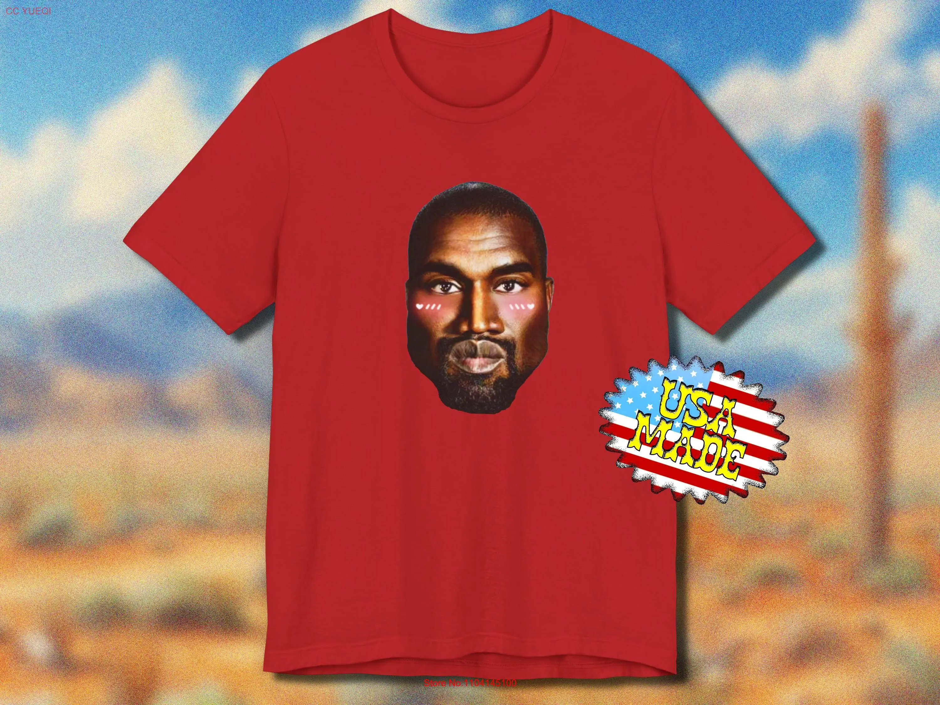 

KawaiiYe Meme T Shirt Rap Face Hiphop Memes Hood long or short sleeves