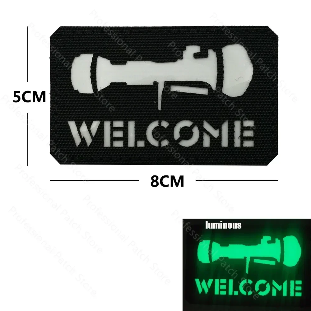 Laser Cutting Ghost Claw Speed Shooter Infrared Reflection Patch Reeves  Love Gun Weapon Tactical Panda Military Badge