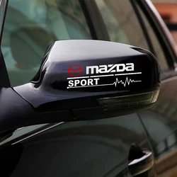 Pegatinas decorativas para espejo retrovisor de coche, 2 piezas, insignia, emblema, calcomanía, estilo para Mazda MPS Speed MX3 CX5 2018 6 Atenza Gh M6 CX30 CX-3 RX7