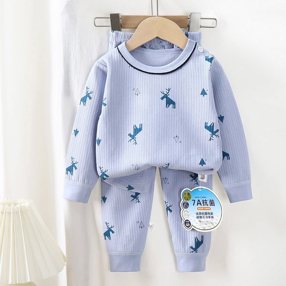 2-Piece Set Soft Cotton Pajamas Children Boys Girls Baby Spring Autumn Cartoon Long Sleeve Home Sleepwear Set 1-10Y