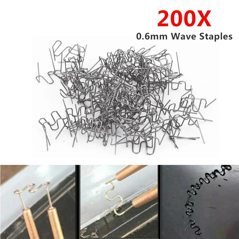 

200PCS 0.6mm Welding Staple S Style Suitable For Auto Bumper Repair Plastic Welder Tool Car Repair Combination Suit