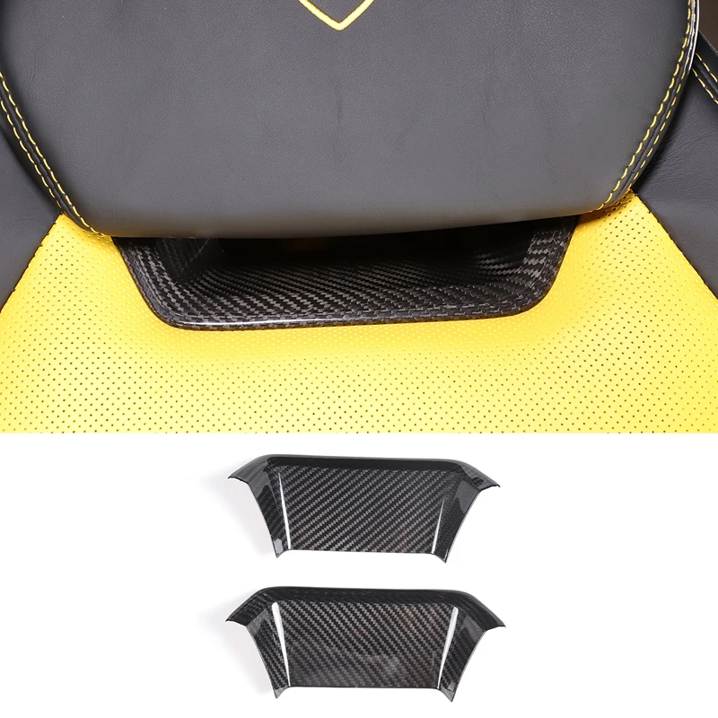 For Lamborghini URUS 2018-2021 Car Styling 100% Carbon Fiber Car Seat Headrest Front Decorative Cover Car Interior Accessories