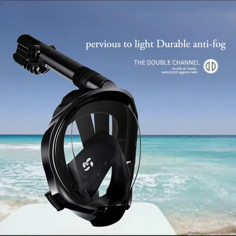 

Full Face Diving Mask with Upgraded Breathing System Anti-Leak Anti-fog Snorkel Mask Snorkeling Gear for Adult Swimming Dive