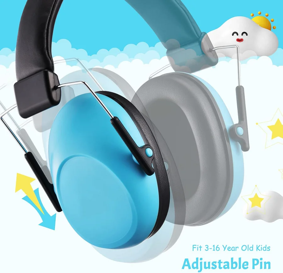 Kid Ear Protection Baby Noise Earmuffs Noise Reduction Ear Defenders earmuff for children Adjustable nrr 25db Safety Muffs