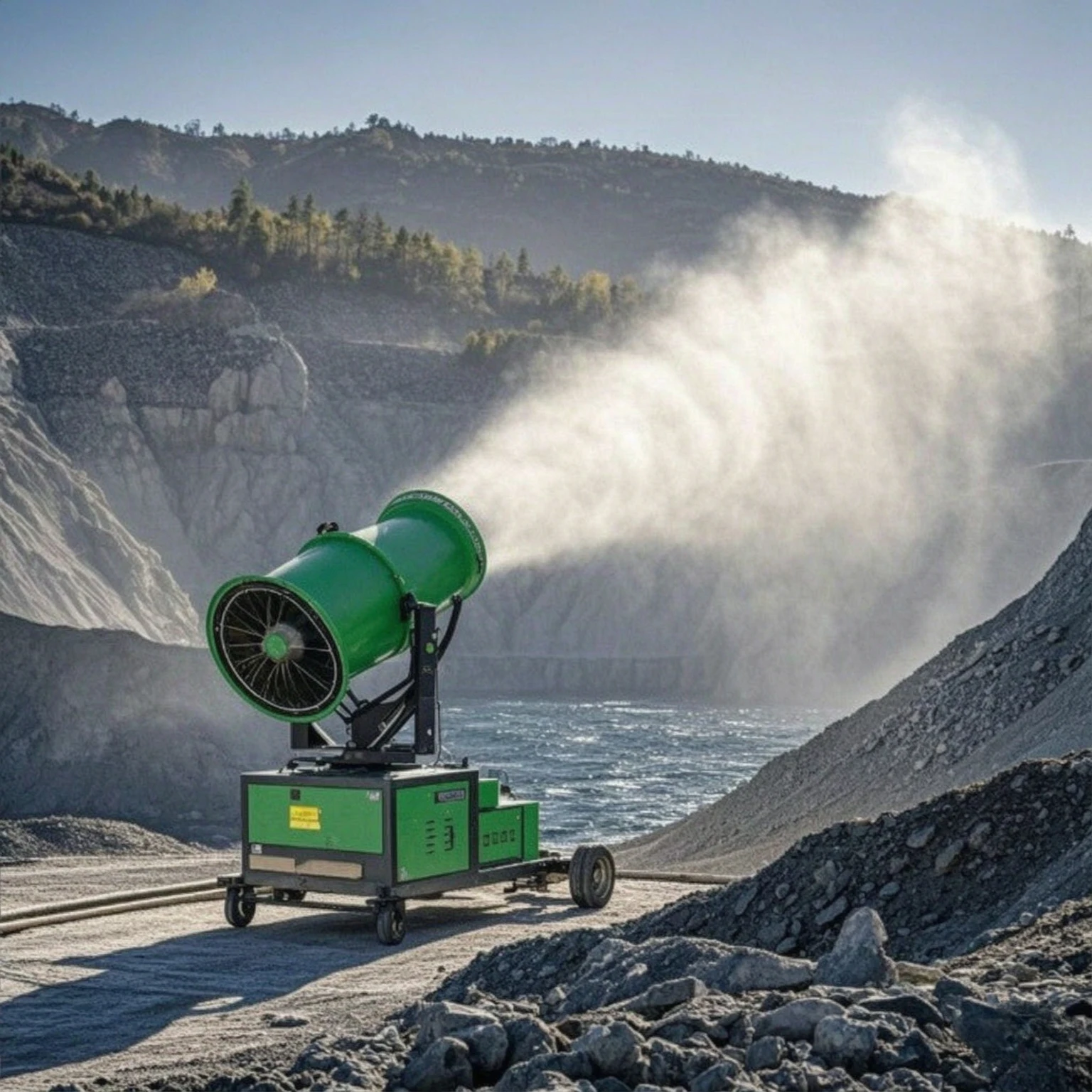 Portable Fog Cannon Machine Industrial Mist Sprayer for Construction Demolition Site Environmental Dust Control Factory Price
