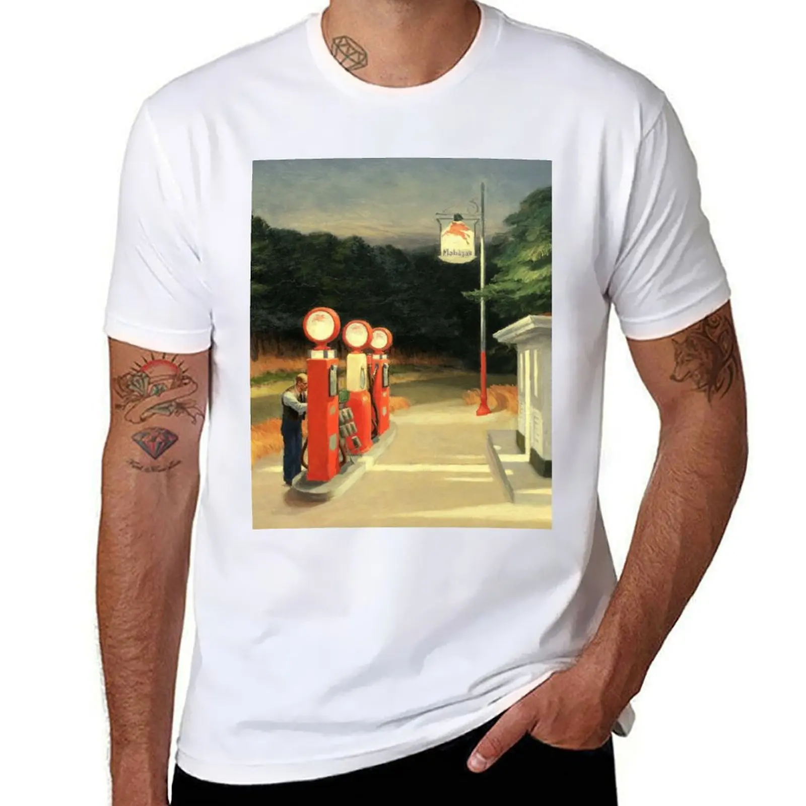 

1940 Printing Edward Poster man Hopper funny - t t Gas, Hopper shirts T-Shirt shirts Edward - Poster man graphic - Artistic