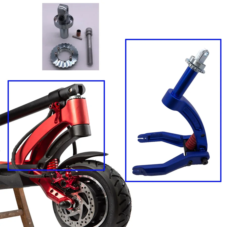 Stem and Bolt Original Hinge Kit Folding Bracket Set for Kaabo Mantis 8inch 10inch Electric Scooter Parts