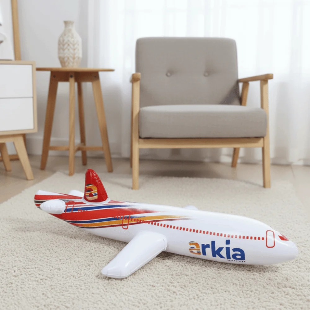

Fun PVC Inflatable Airliner Toy 2 Colors Aircraft Planes Inflatable Cartoon Plane 80cm Inflatable Airliner Kid Birthday Gift