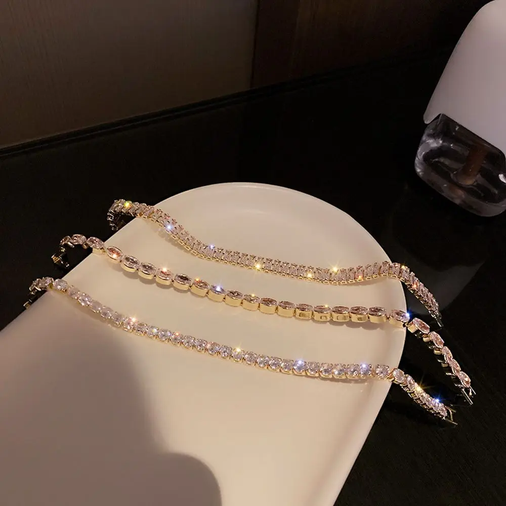 Hand Chain Shiny Beads Jewelry Gift Alloy Female Hand Chain Geometry Bracelets Crystal Bracelets Korean Style Bracelets