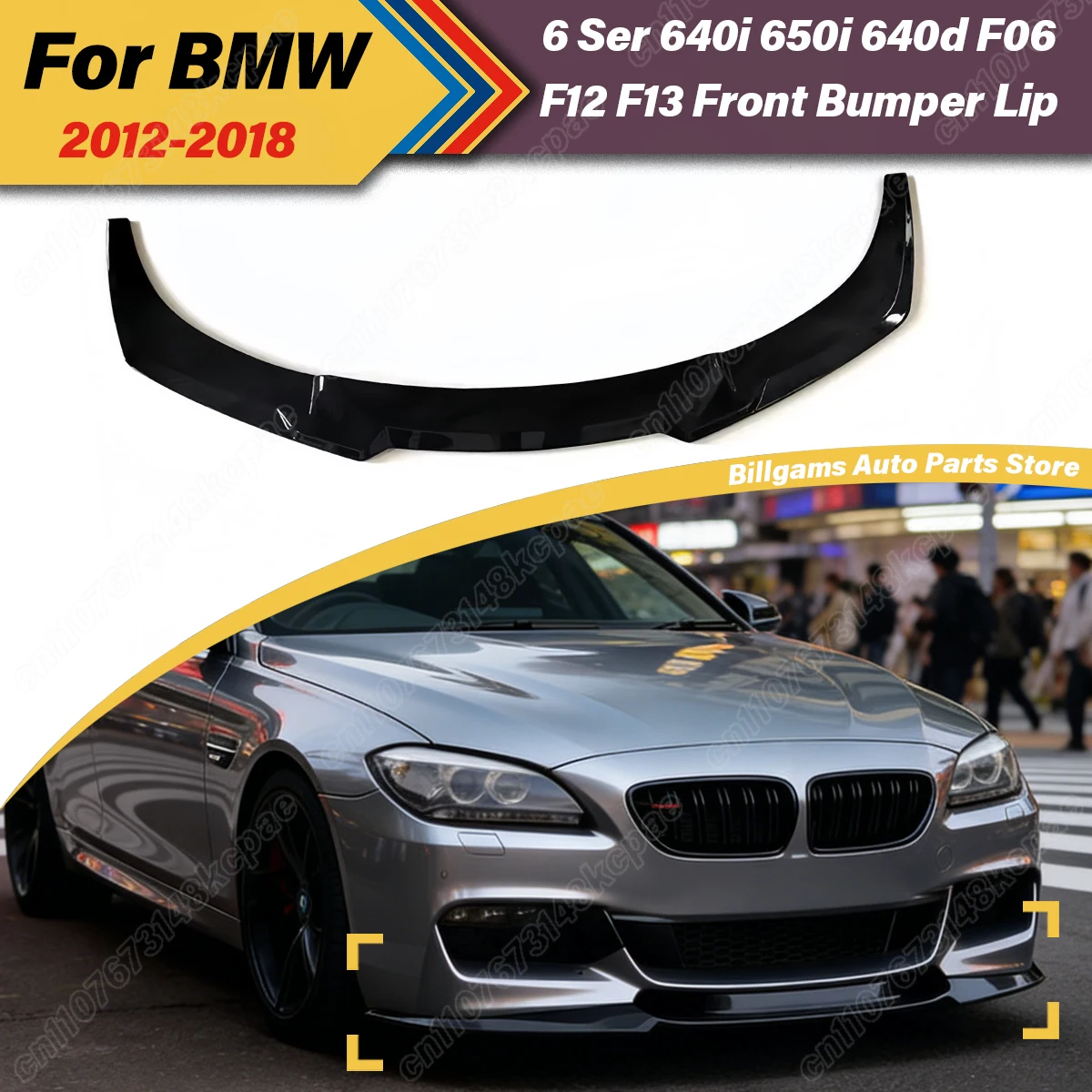 

For BMW 6 Ser 640i 650i 640d F06 F12 F13 M Sport 2012 2013 2014 2015 2016 2017 2018 Automobile Front Bumper Spoiler Lip Body Kit