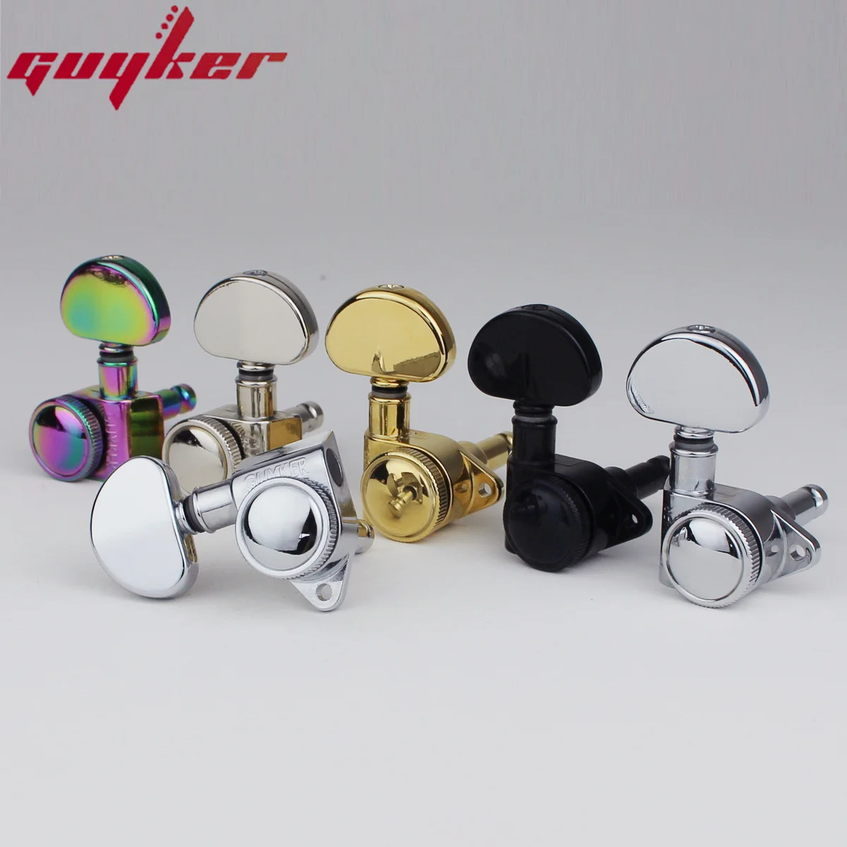 Guyker Guitar Locking Tuners 3R3L 1:21 High End Roto-Grip Rotomatic Lock String Tuning Key Pegs Machine Head With Big Handle