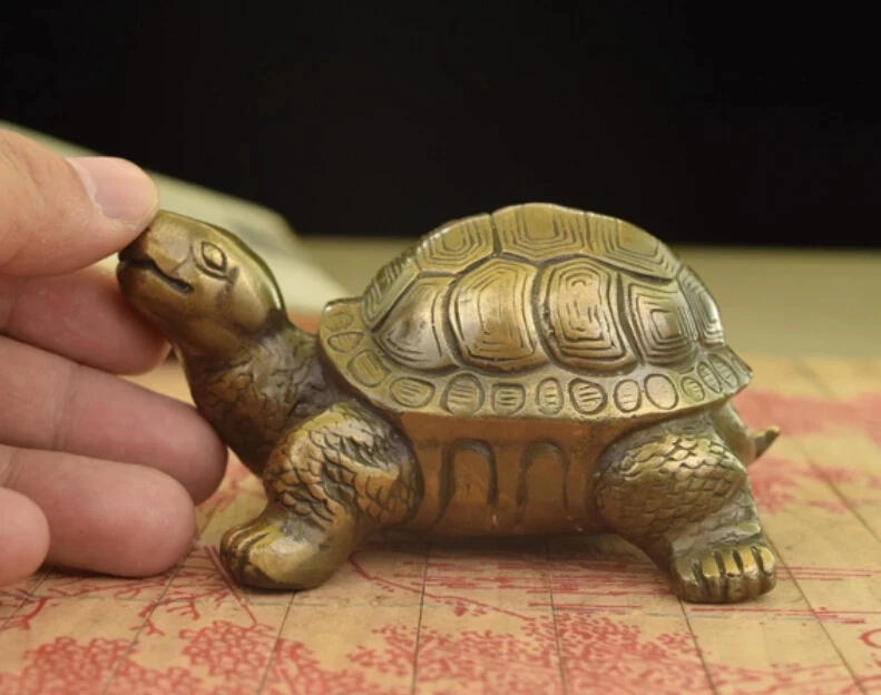 Brass small place turtle longevity sitting room adornment handicraft study