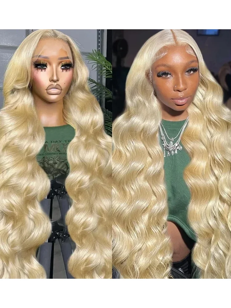 13x6 HD Blonde Transparent 613 Body Wave Lace Frontal Human Hair Wig 250 Density 40 Inch 13x4 Lace Front Wig Brazilian For Women