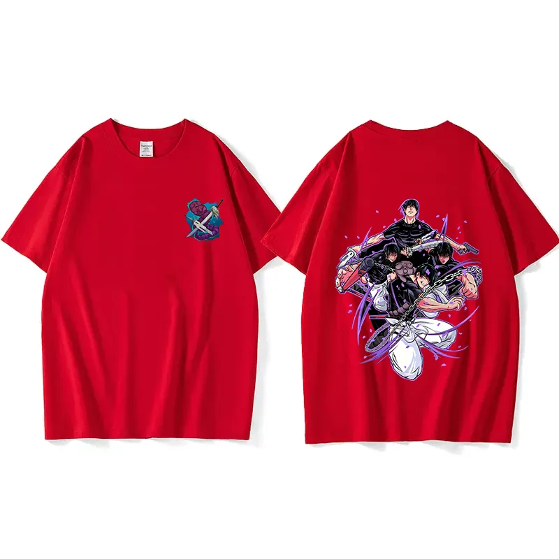 Anime Jujutsu Kaisen Fushiguro Toji Print T Shirt Couple student street sports casual T-shirt