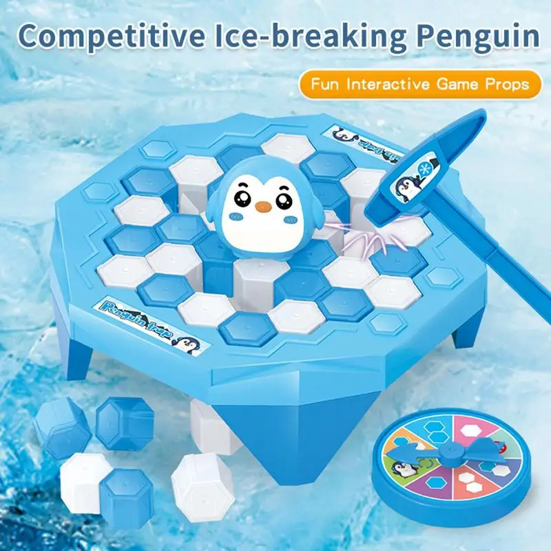 Jogo Pinguim On Ice para Crianças, Mini Size, Trap Break, Atividade no Gelo, Festa em Família, Breaking Puzzle, Table Knock Block