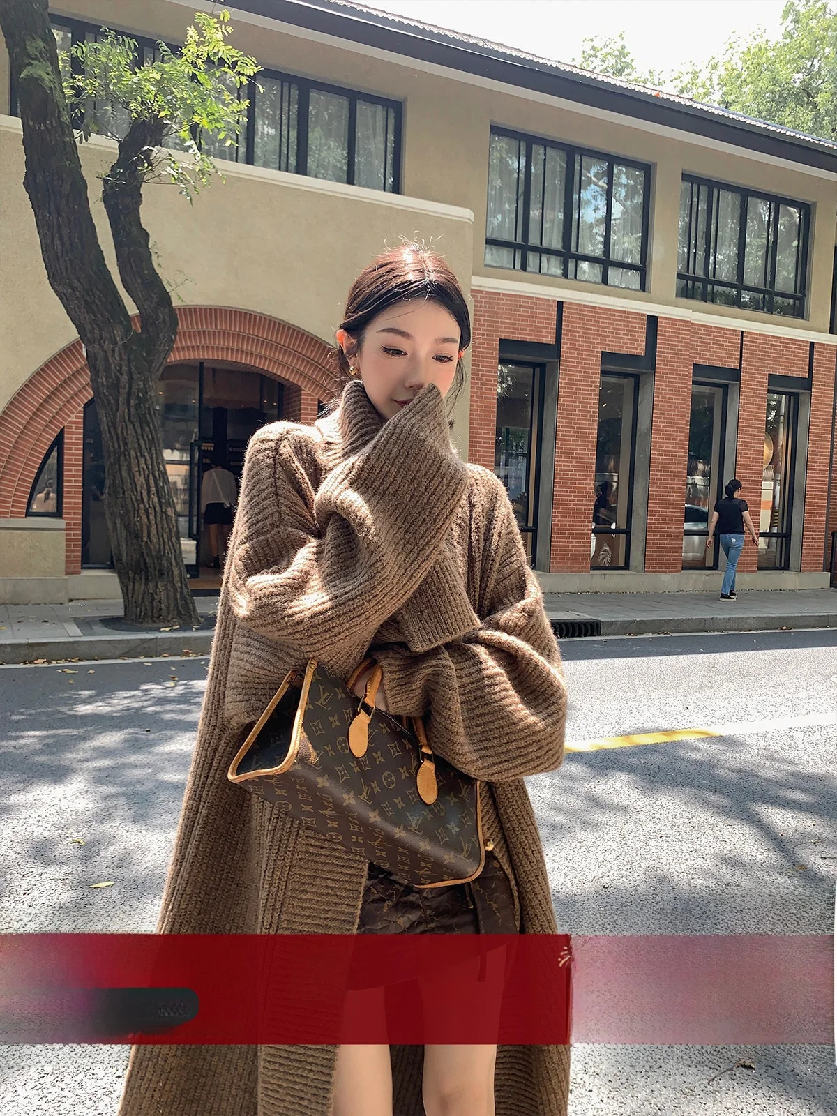 

Long Thiened Open Cardigan Coat for Women Winter New Lazy Sle Knitted Sweater Loose Fit Collarl Sweater Commute Vintage