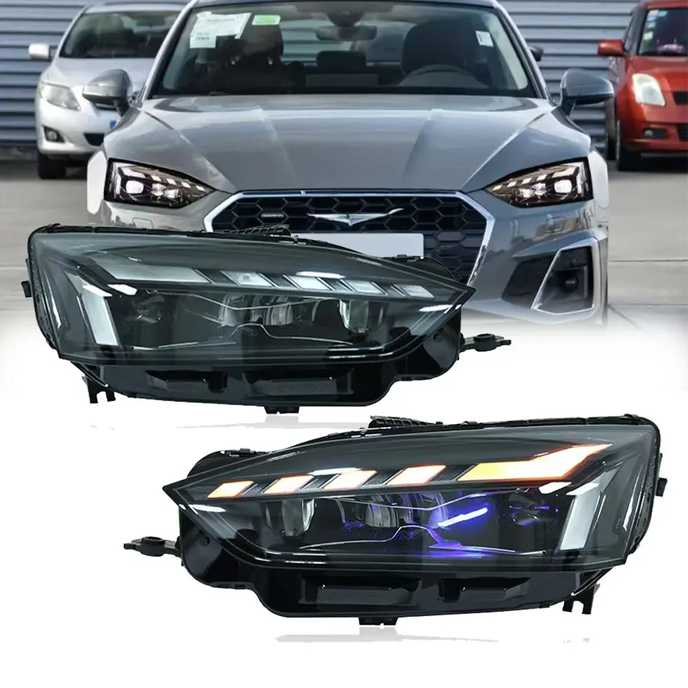 

Поп-автомобильные фары для Audi A5, светодиодные фары 2017, 2018, 2019, 2020, DRL, указатель поворота, автоаксессуары в сборе