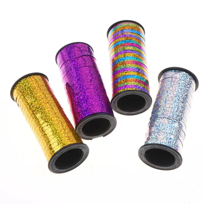 100Yards/Roll Glitter Curling Ribbons Balloon Ribbons Gift Wrap Ribbons For Crafts Christmas Birthday Wedding Party Decoration