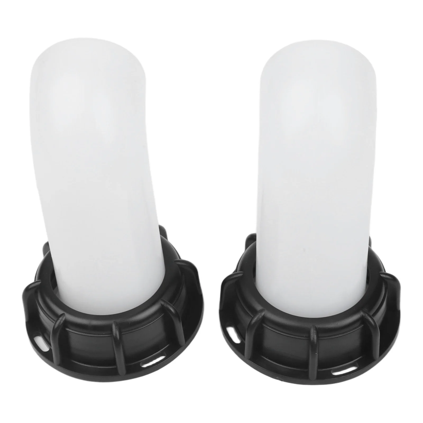 2 IBC Tank Spout Outlet Taps for Water Oil Fuel Dispensing Featuring Plastic Construction and Diesel Pour Nozzle