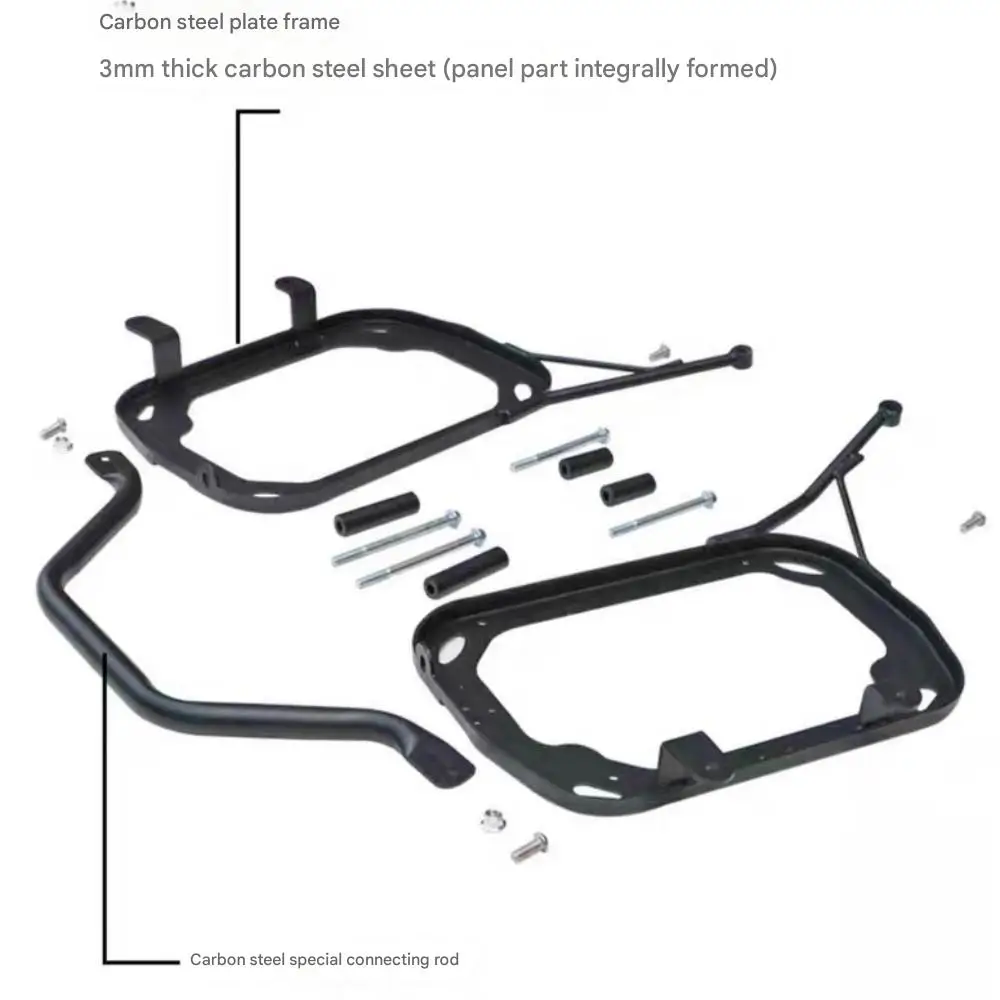 FOR ZONTES 703F Quick Release Luggage Rack Thickened Carbon Steel Side & Top Case Rack Integrated Rear Dual Storage Solution