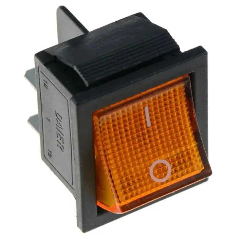 1Pcs KCD4 Latching Rocker Power Switch I/O 4 Pins/6 Pins with Light 16A 250VAC 20A 125VAC