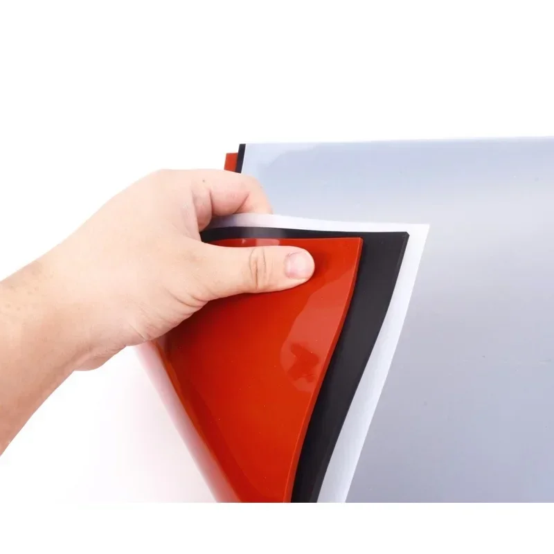 1mm/1.5mm/2mm Red/Black Silicone Rubber Sheet 500X500mm Black Silicone Sheet, Rubber Matt, Silicone Sheeting for Heat Resistance