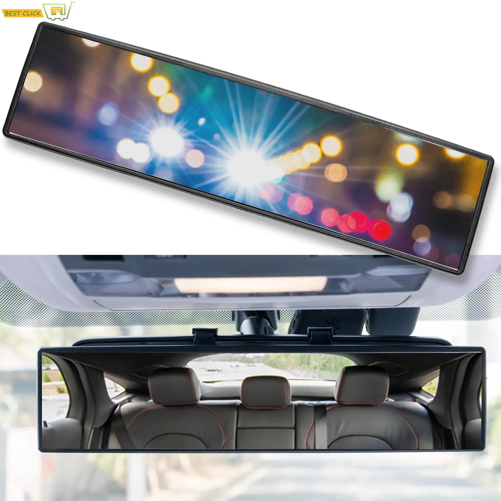 Car Rear Mirror Wide-angle Rearview Mirror 300mm 12