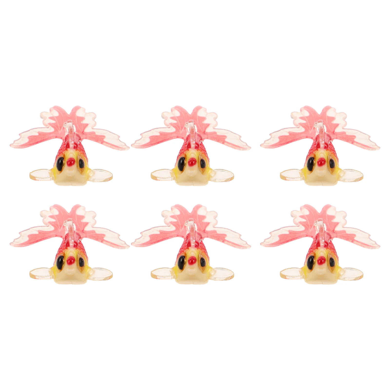 

6 Pcs Colored Goldfish Pendants Necklace Charms for Jewelry Making DIY Accessories