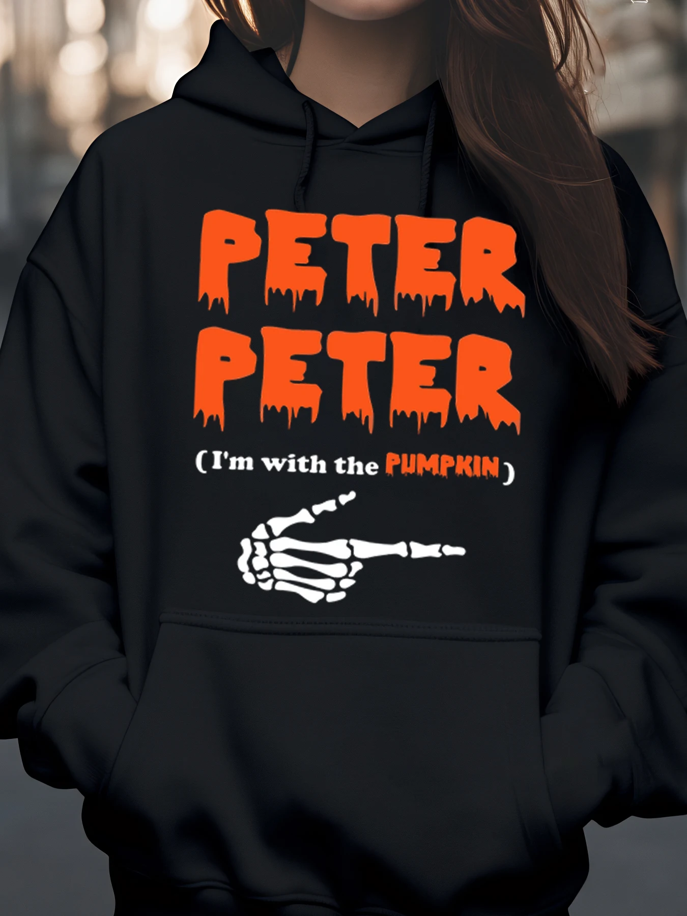 

Питер Питер, я с толстовкой на Хэллоуин с тыквой для женщин и мужчин, праздничная одежда