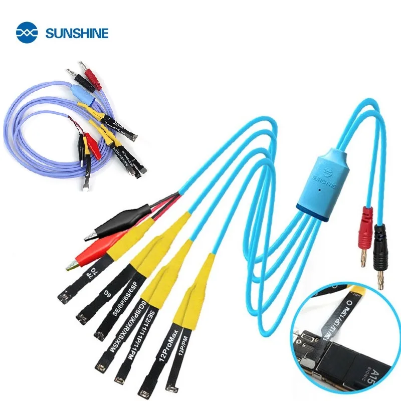 

Sunshine SS 905D 908B V7.0 New Smart Test Cable DC Power Supply For Android iPhone 6-13 Mini/13 Pro Max Motherboard Repair On/Of