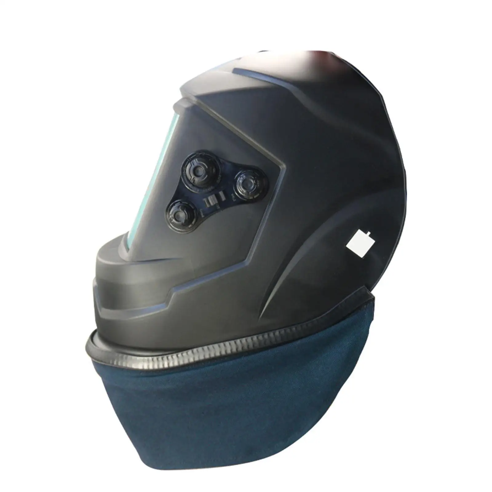 

Welding Helmet Bib Wraparound PU Leather Flame Retardant Reusable Accessories