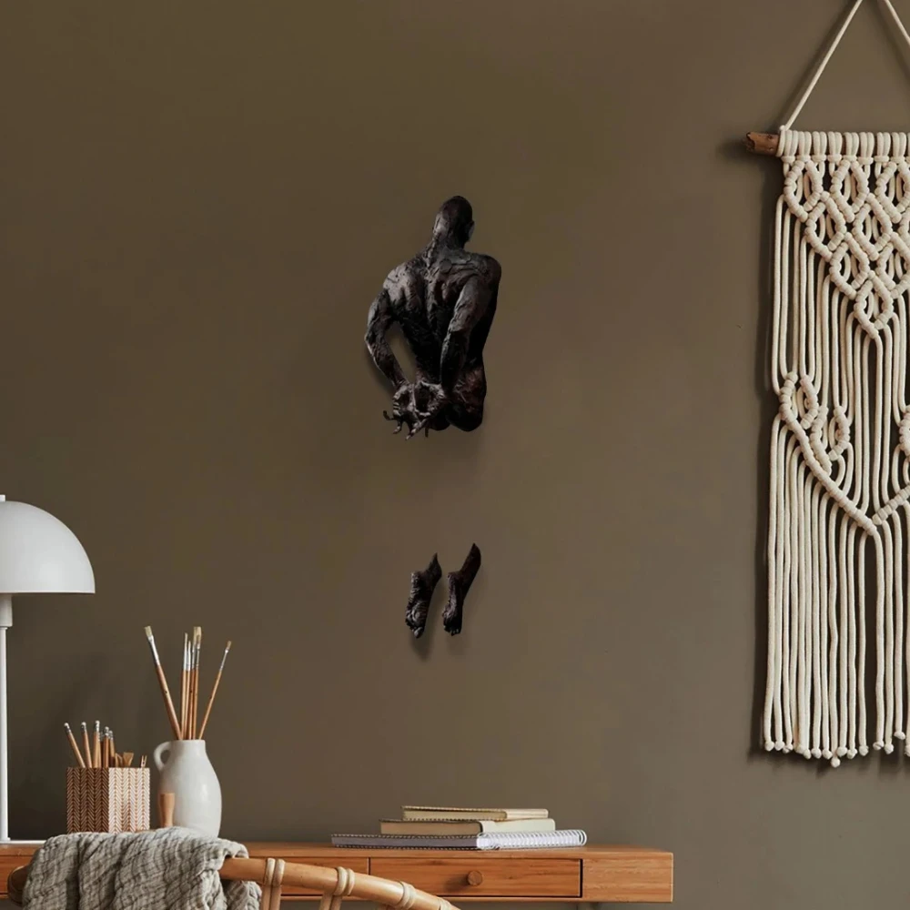 3D Through Wall Figure Sculptu - Resin Art Furniture recensie en prijs