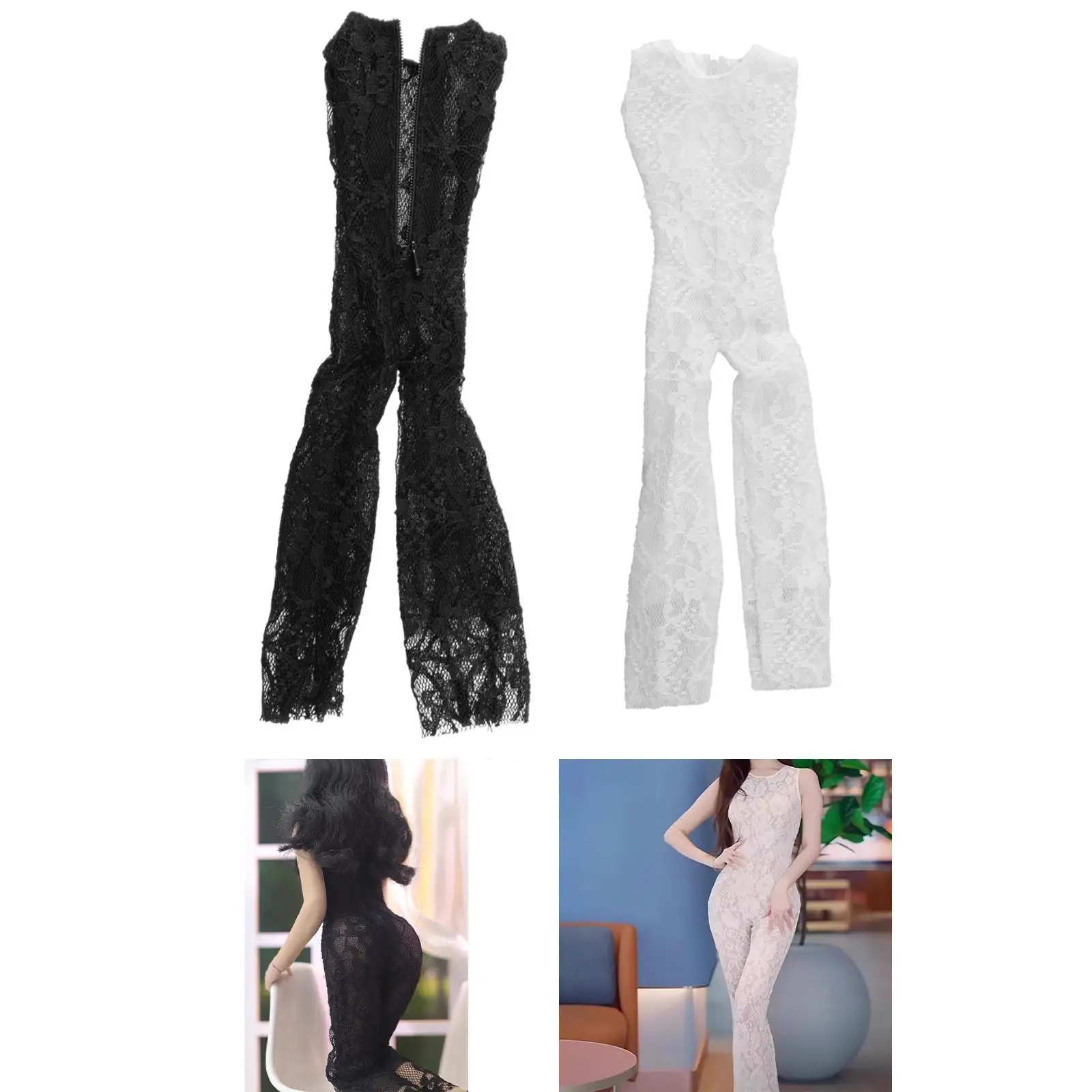 

1:6 Female Figure Sleeveless Jumpsuit Carefully Sewing Outfit Uniform Costume