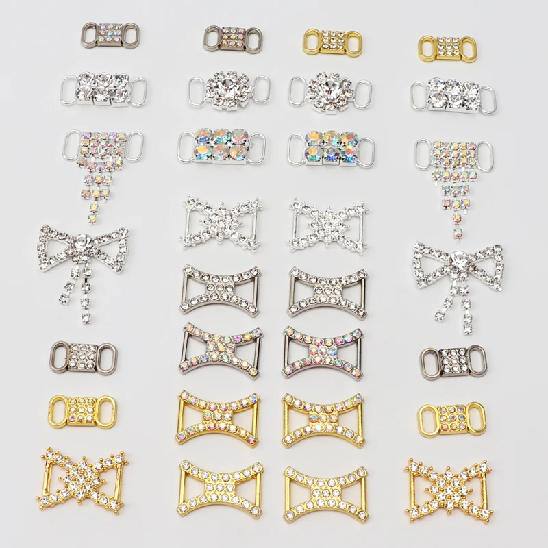 1 Pair Diamond  AF1 Luxury Rhinestone Shoes Accessories Metal Buckle Charms Metal Laces Lock Sneaker Shoe Decorations Shoelaces