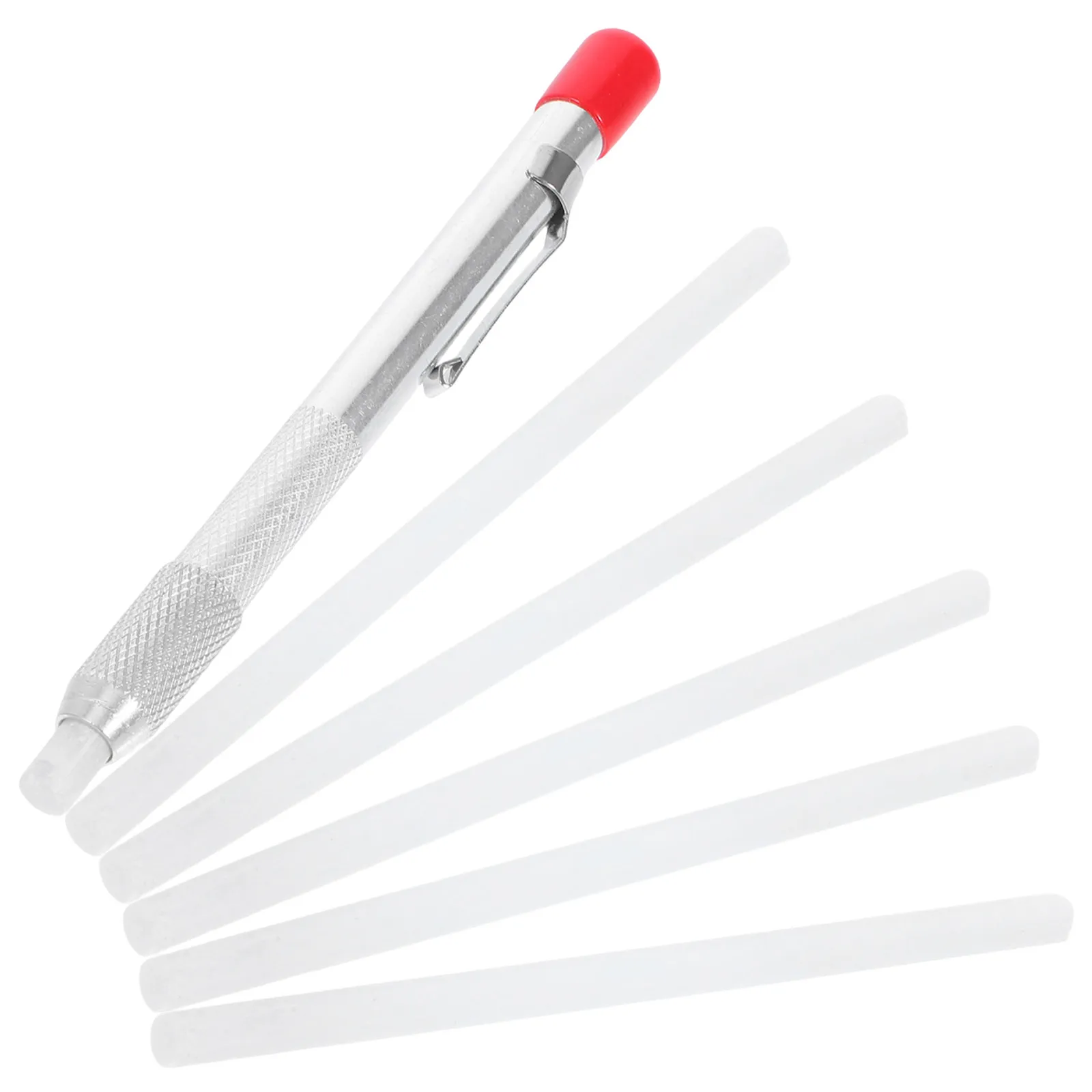 Chalk Precision Marking Pencil for Metalworking – Flat Soapstone Marker with Refills