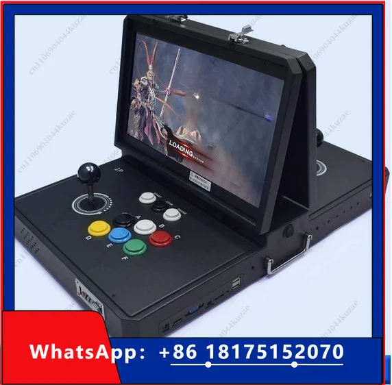 HLH Home Portable Folding Arcade Game Machine - Double Screen Joystick All-in-one Pandora Moonlight Box