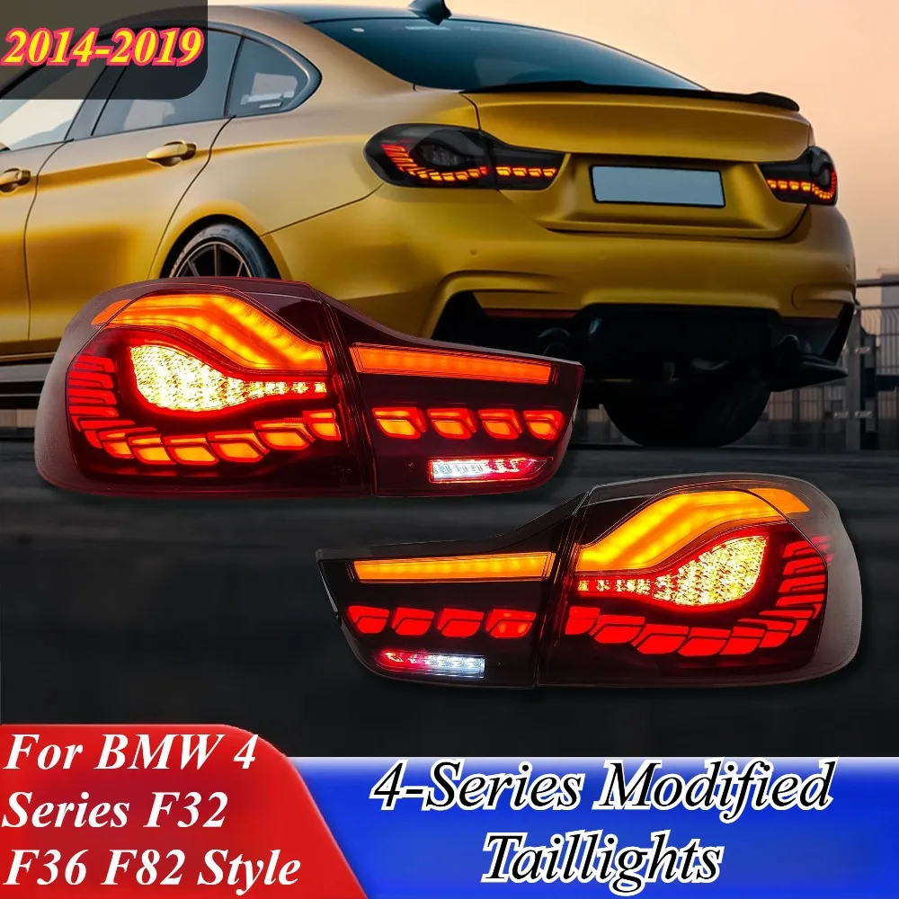 

For BMW 4 Series F32 F36 F82 Style Tail Lights Assembly Dragon Scale Design LED Sequential Turn Signals Rear Lights Car Styling