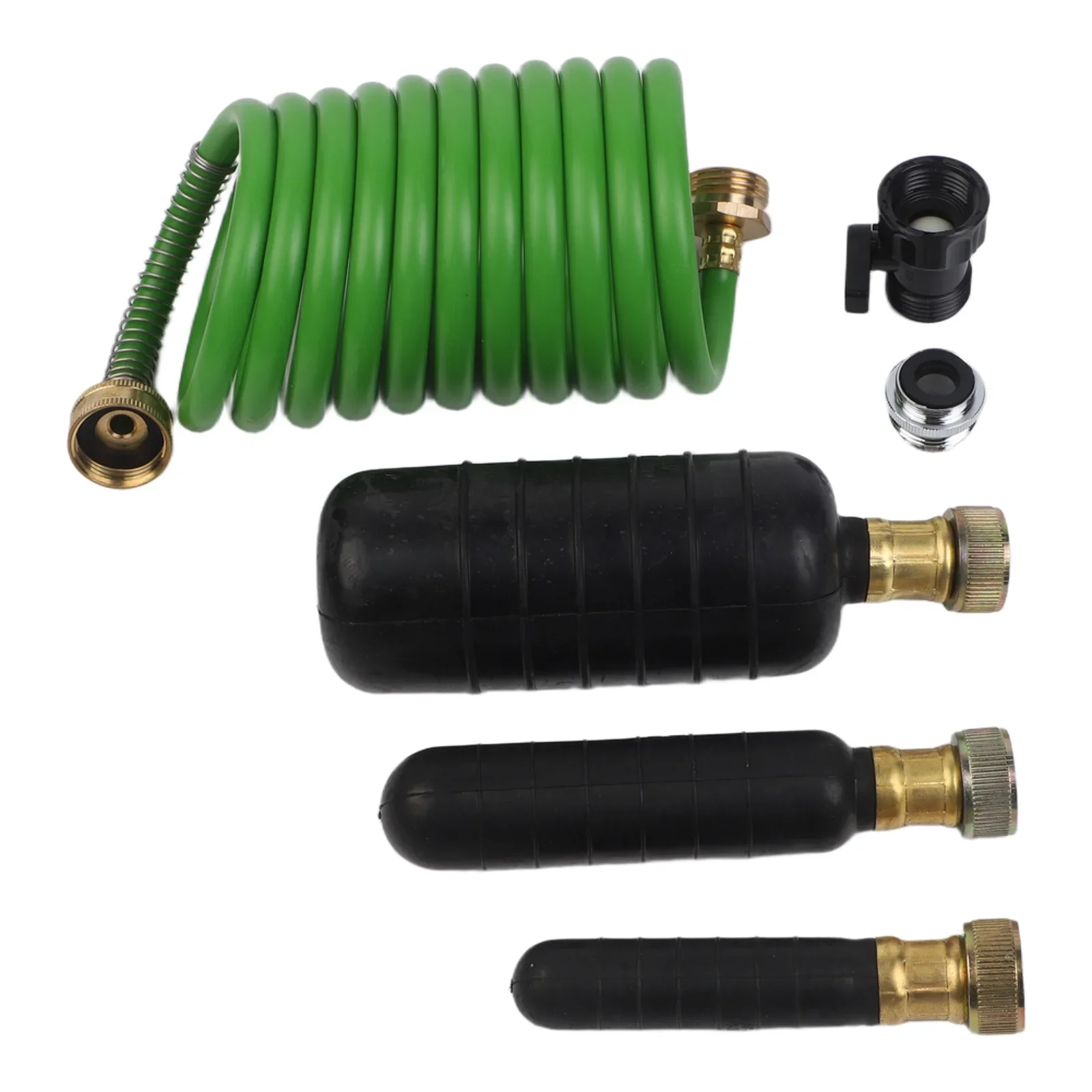 

3 Pcs Drain Bladder Kit with Retractable Hose and Shut Off Valve for Efficient Drain Cleaning of Pipes from 1 to 6 Inches